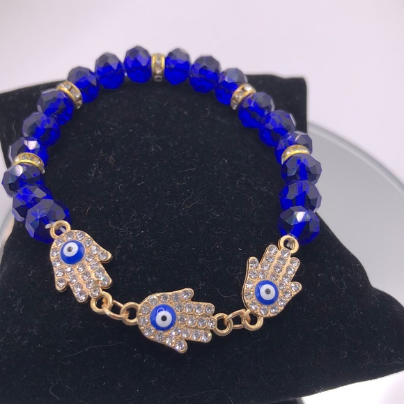 Jewelry - New Evil Eye 🧿 / Hamsa 🪬 Mal de ojo beaded bling bracelet-B2